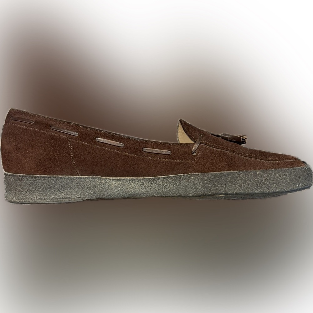 Salvatore Ferragamo Vintage Women’s Chocolate Suede Loafers with Leather Tassels - Picture 7 of 12